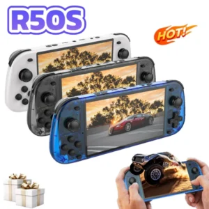 Nouvelle mise à niveau Console de jeux vidéo R50S 128G 5.1 pouces écran IPS deux joueurs 20000 + jeux classiques Console de jeu de poche rétroïde