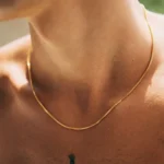 Collier chaîne en acier inoxydable pour hommes et femmes, boîte Simple de 1.2mm, couleur or, titane, mode femmes, bijoux, accessoires tendance
