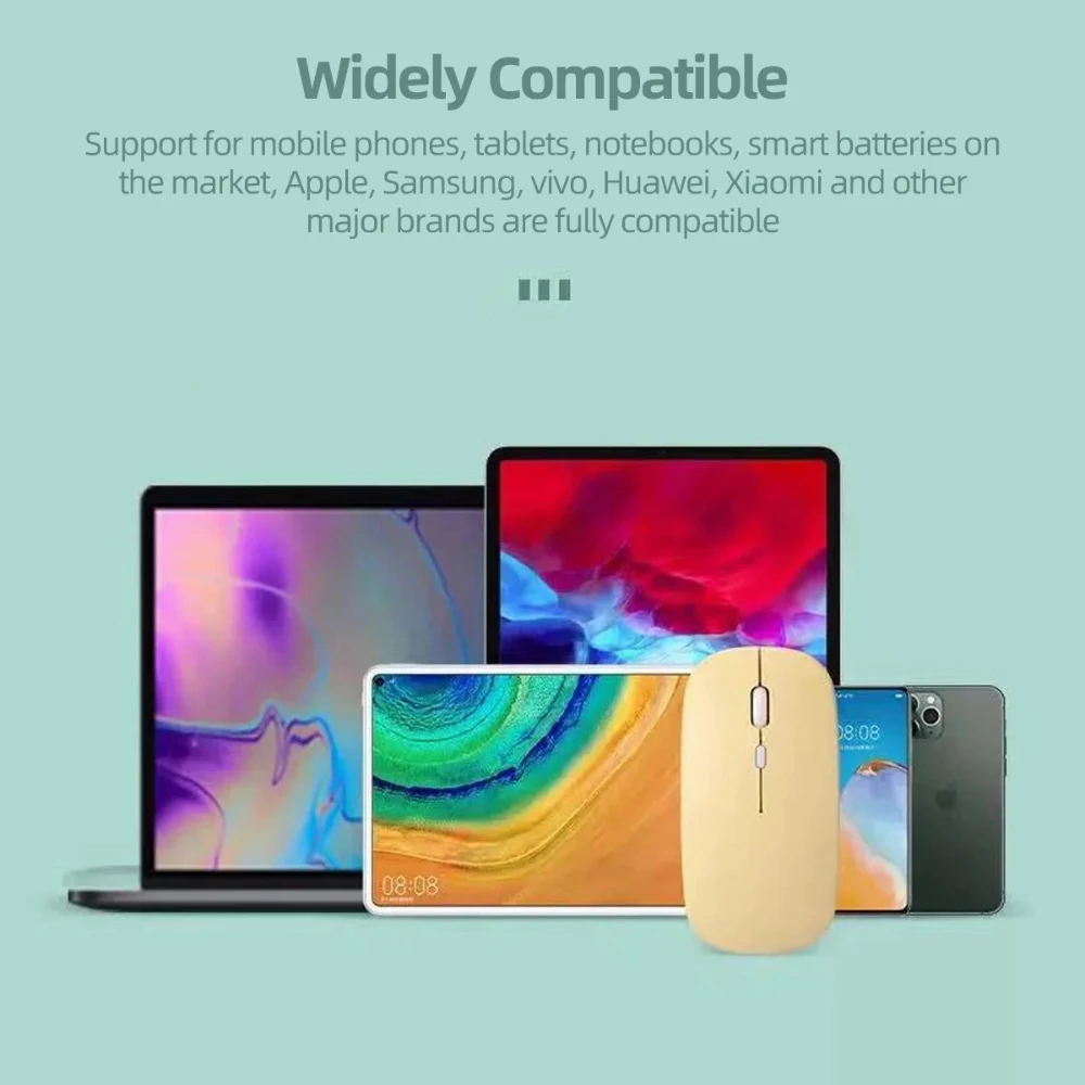 Souris Bluetooth silencieuse Marcaron ordinateur portable souris optique sans fil pour iPad Samsung tablette souris universelle silencieuse – Image 4