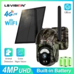 LS VISION 4G /WFII caméras de sécurité solaires sans fil extérieur 2K HD Surveillance vidéo couleur Vision nocturne détection humaine/animal