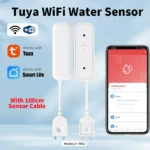 Tuya-Capteur de fuite d&rsquo;eau WiFi intelligent, détecteur de niveau d&rsquo;eau, capteur de fuite d&rsquo;inondation, télécommande, système d&rsquo;alarme de sécurité