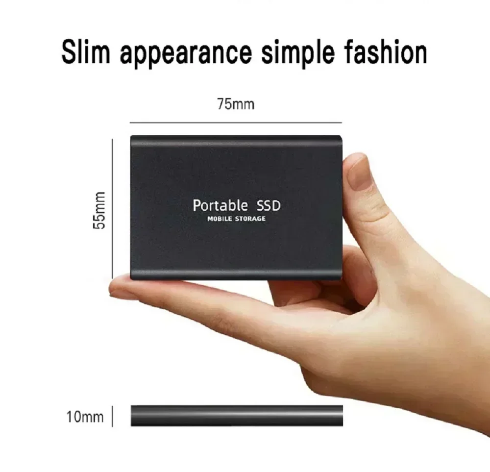 Disque dur externe SSD portable haute vitesse, disque dur à semi-conducteurs, périphérique de stockage de masse pour ordinateur portable et PC, interface USB 3.1, 4 To – Image 6