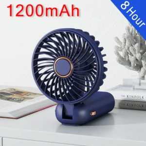 1200mAh Mini ventilateur Portable avec LED USB batterie ventilateurs Rechargeable refroidisseur frais petit bureau pliable chambre intérieur maison