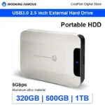 HDD Portable matériau métallique 5Gbps disque dur externe 320GB 500GB 1 to LED USB3.0 disco duro exter Compatible pour PC/MAC/PS4/PS5