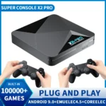 KINHANK Console de jeu vidéo rétro Super Console X2 Pro avec 90000 jeux vidéo pour PS1/DC/MAME/SS avec manette de jeu boîte de jeu cadeau pour enfant
