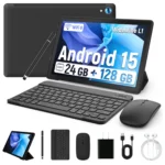 URAO C109L 10 pouces tablettes Android 15 A523 Octa Core tablette 24GB + 128GB 1 To extension WiFi 6 5MP + 8MP caméra clavier souris ensemble