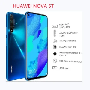 HUAWEI-Smartphone Nova 5T, Android,Google Play PR, 6.26 ", 128 Go, 256 Go, Dean, Téléphone portable, 48MP, Réseau 4G, Téléphone portable, Global