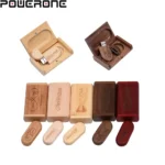 Clés USB 2.0 avec logo personnalisé gratuit, clé USB avec boîte en bois, clé USB avec photo, disque U, cadeaux de mariage, 8 Go, 16 Go, 32 Go, 64 Go, 1PC