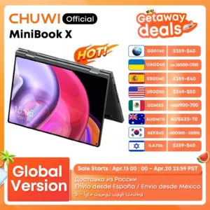 CHUWI MiniBook X ordinateur portable tablette 2 en 1 Intel N150/N100 10.51 "FHD IPS écran 16GB/12GB RAM LPDDR5 512G SSD Windows 11 ordinateur portable
