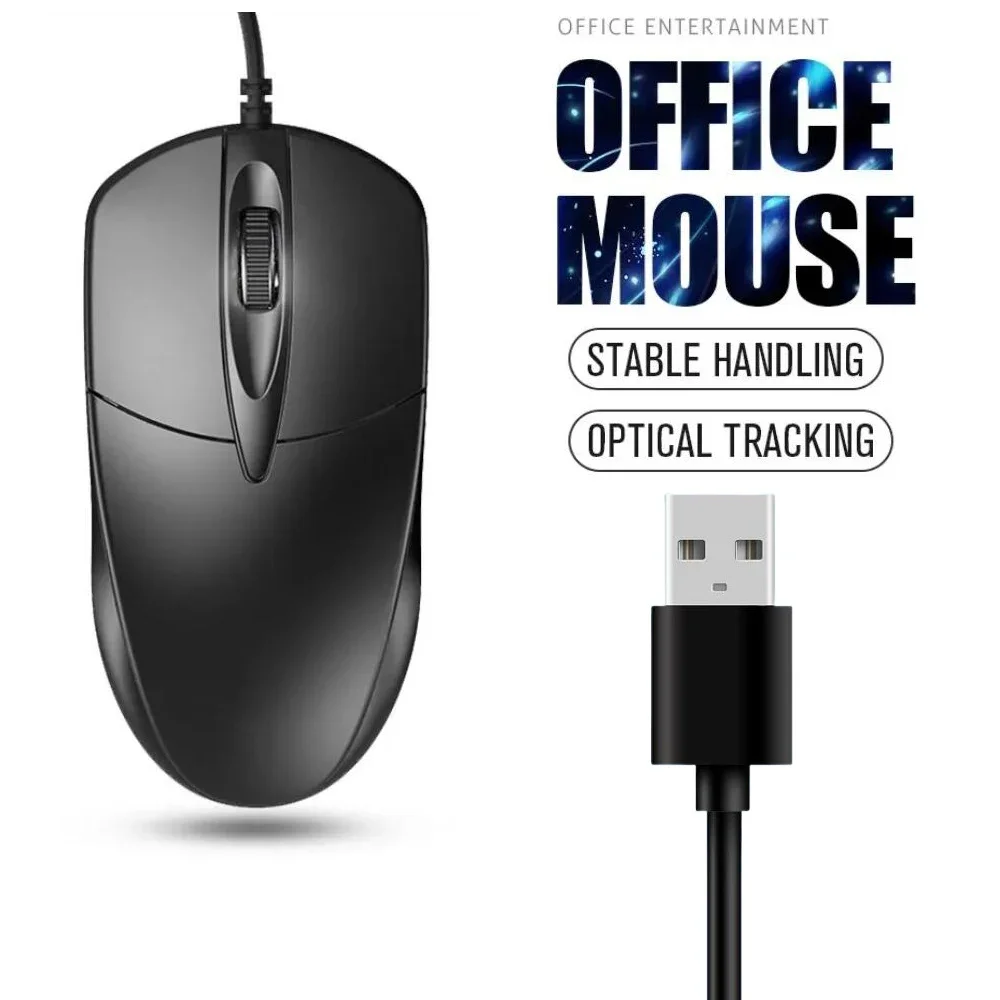 Souris optique filaire USB pour ordinateur portable, rouleau antidérapant, 3D, 1200 ug I, jeu, accessoires informatiques pour PC de bureau, maison, bureau