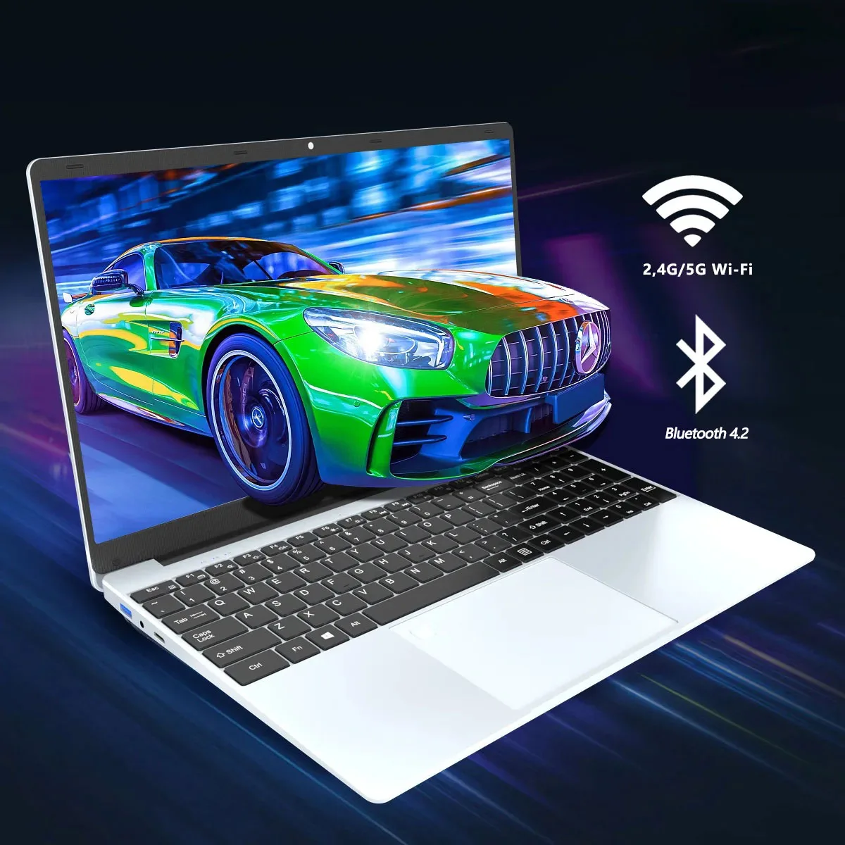 Ordinateur portable Windows 11, Intel N5095, 15.6 pouces, 32 Go de RAM, 2 To SSD, DDR4, déverrouillage par empreintes digitales, clavier rétro4.2, caméra HD, BTéclairé – Image 3