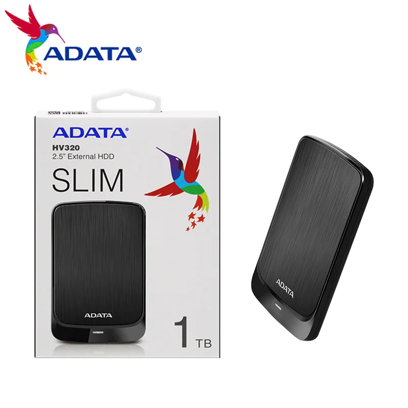 100% Original ADATA HV320 2.5  »HDD externe 1T 2T4T USB3.2 Gen1 disque dur Mobile grand sur stockage disque dur pour PC fonctionne avec PS