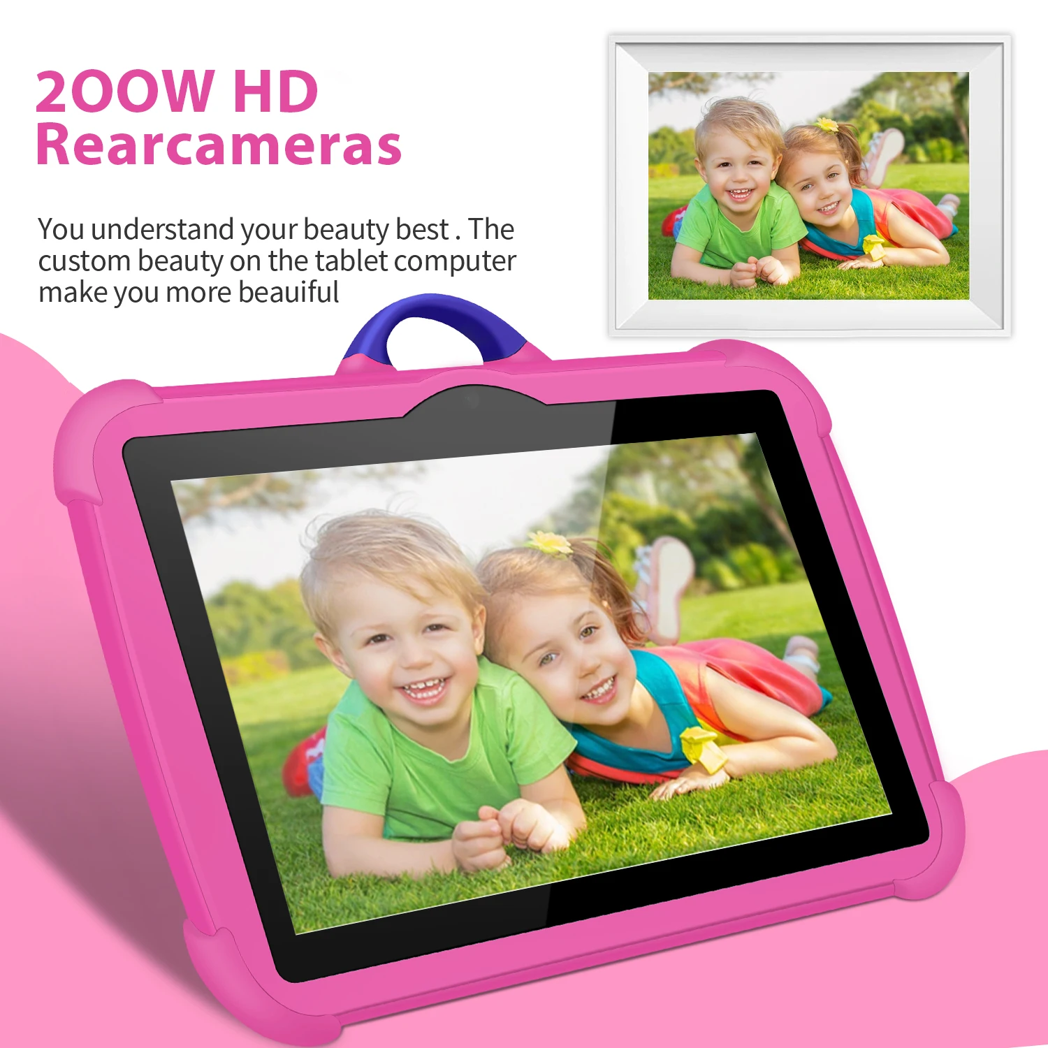 Nouveau modèle de dessin animé enfants tablette 7 pouces Quad Core 4GB RAM 64GB ROM Android apprentissage jeux éducatifs tablettes cadeaux pour enfants – Image 4