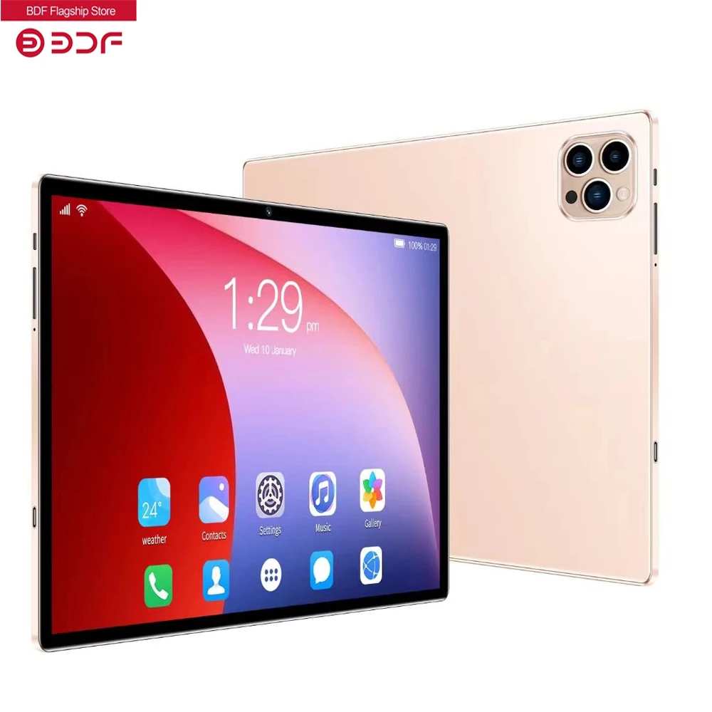 Nouveau 10.1 pouces tablettes 3G appel téléphonique Octa Core tablette Wi-Fi Bluetooth 4GB + 64GB double SIM Android 13 tablette PC