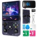 Nouvelle Console de jeu Portable rétro Open Source R36MAX, système Linux, écran IPS de 4.0 pouces, lecteur de jeu vidéo Portable, 64 go de jeux, 18000 +