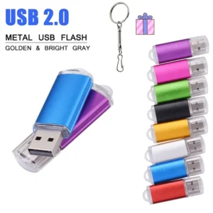 JASTER 100% capacité réelle clé USB 128GB porte-clés gratuit clé mémoire 64GB Mini clé en métal 32GB 16GB cadeau d'affaires