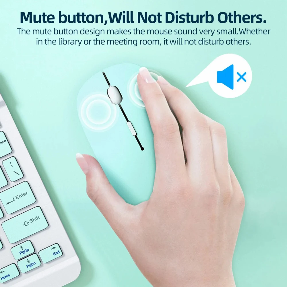 Souris Bluetooth silencieuse Marcaron ordinateur portable souris optique sans fil pour iPad Samsung tablette souris universelle silencieuse – Image 3