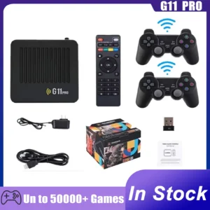 G11 Pro Game Box Vide Game Stick 4K HD TV Console de jeu vidéo 128G intégré 40000 jeux rétro lecteur de jeu Portable avec manette de jeu