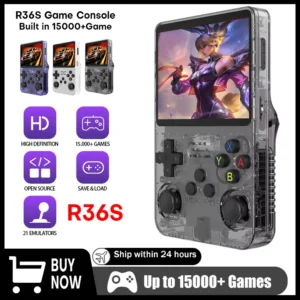 Console de jeu vidéo Portable rétro R36S, écran IPS de 3.5 pouces, Open Source, 64/128G, cadeau pour garçon, lecteur de jeu de poche Portable RK3326