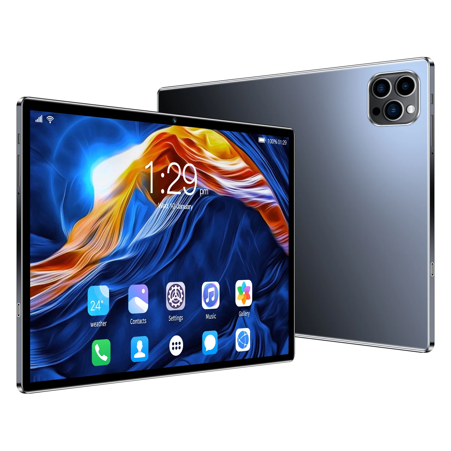 BDF Android 10.1 pouces tablette Google Play Octa Core double caméra double SIM 3G appel téléphonique tablettes Bluetooth Wifi 4GB + 64GB ROM – Image 2