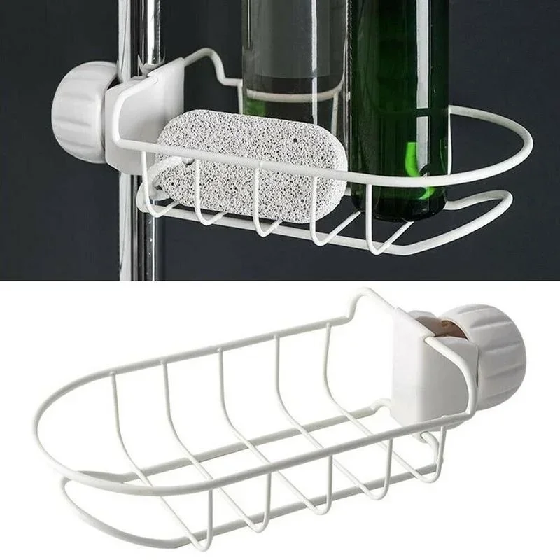 Robinet éponge savon tissu égouttoir stockage 1PC cuisine évier support organisateur étagère porte-vaisselle – Image 2