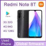 Firmware mondial Xiaomi Redmi Note 8T 4G 6.3 pouces Qualcomm Snapdragon 665 18W smartphone à empreinte digitale arrière téléphone utilisé