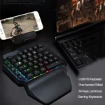 Clavier filaire USB F6 coloré, 39 touches, rvb, ergonomique, pour jeu, une main, pour Gamer, tablette, PC, ordinateur portable