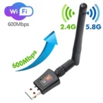 Adaptateur wifi USB double bande 600Mbps AC600 2.4GHz 5GHz WiFi avec antenne PC Mini ordinateur récepteur de carte réseau 802.11b/n/g/ac