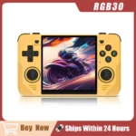 POWKIDDY RGB30 720*720 WIFI intégré RK3566 4 pouces écran Ips Open Source rétro Console de jeu portable cadeaux pour enfants