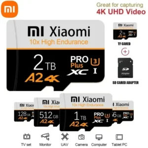 Xiaomi carte mémoire haute vitesse 1 to 2 to Micro TF carte SD 128GB 256GB TF carte pour appareils de Surveillance de caméra pour Sony pour Lenovo