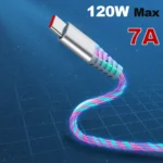 MVQF nouveau 120W 7A flux lumineux USB Type C câble pour Huawei P50 Honor charge rapide USB C chargeur câble de données pour Xiaomi Samsung