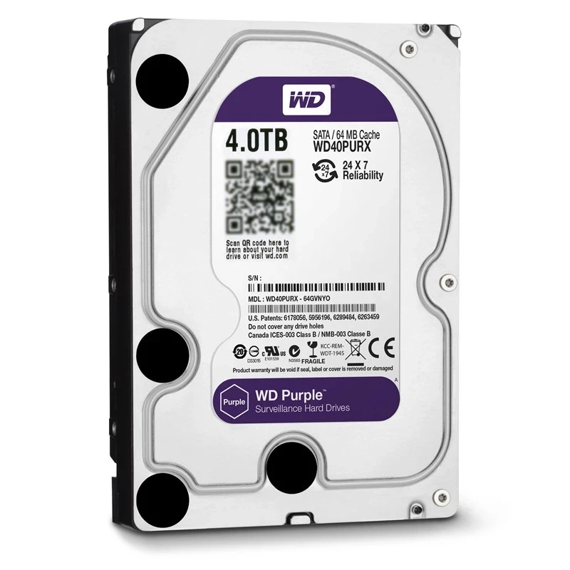 Western Digital WD violet HDD 1 to 2 to 3 to 4 to SATA 6.0 Gb/s 3.5 "disque dur pour système de sécurité enregistreur vidéo DVR NVR CCTV – Image 4