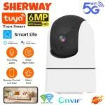 Tuya-Caméra de surveillance intérieure IP WiFi HD 6MP/5G, dispositif de sécurité sans fil, babyphone vidéo, avec suivi automatique et vision nocturne infrarouge et n&rsquo;aime x6