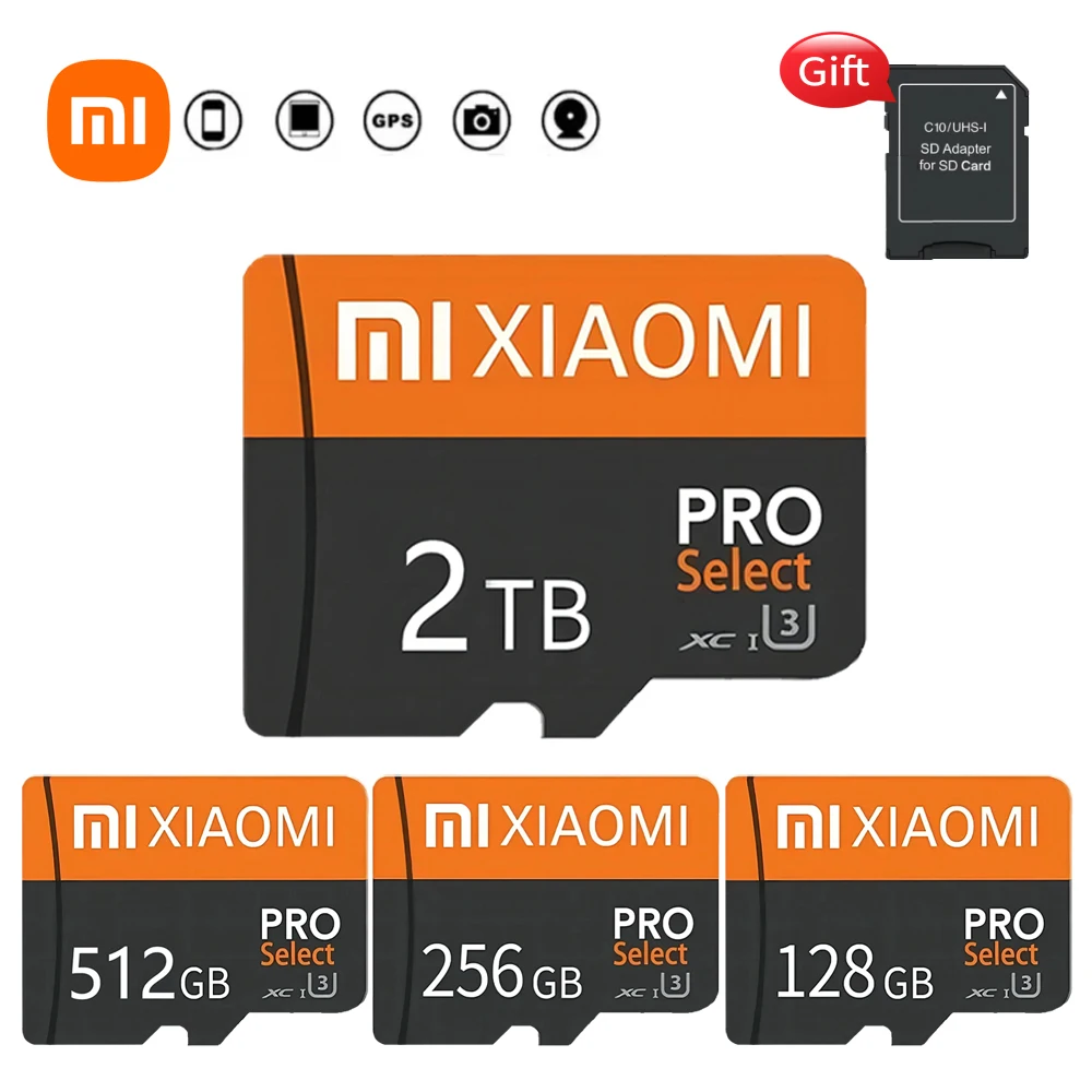Xiaomi carte mémoire SD haute vitesse 1 to 2 to carte de jeux carte Micro TF 128GB 256GB 512GB carte SD pour appareil de Surveillance caméra Mijia