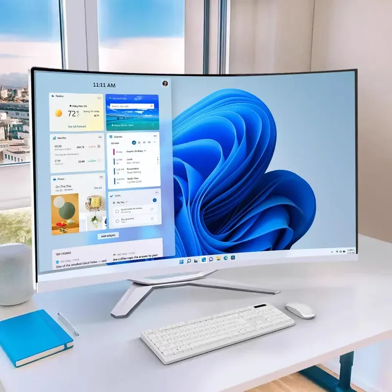 Ordinateur de bureau tout-en-un OEM ODM 21,5 23,8 pouces UK/US/EU I3/i5/i7 1-12 génération mémoire DDR3/DDR4 USB/HD-MI/VRGA-PIO