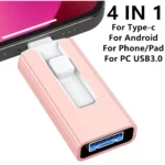 Clé USB 3.0 512G 256G 2T 1 to pour iPhone avec interface iPhone 4 en 1 clé USB TYPE micro pour Iphone7/8/9/11/12/13 Ipad