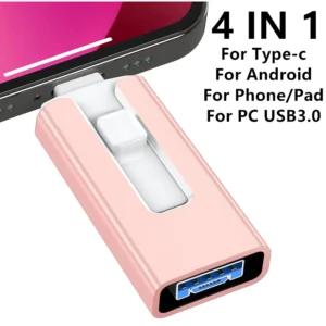 Clé USB 3.0 512G 256G 2T 1 to pour iPhone avec interface iPhone 4 en 1 clé USB TYPE micro pour Iphone7/8/9/11/12/13 Ipad