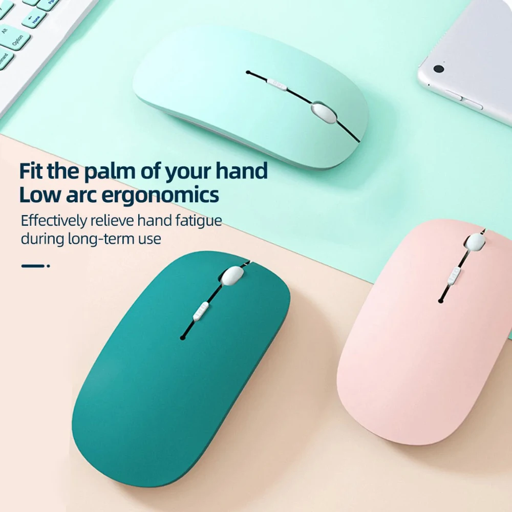 Souris Bluetooth silencieuse Marcaron ordinateur portable souris optique sans fil pour iPad Samsung tablette souris universelle silencieuse – Image 2