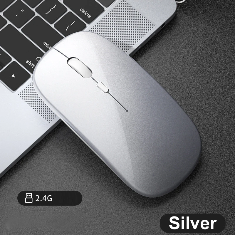 Nouveau Souris optique sans fil Bluetooth 2.4GHz, USB, pour PC, ordinateur portable Lenovo, ordinateur portable, ordinateur de jeu, Gamer, 1600DPI par batterie AA – Image 5