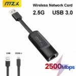 Carte réseau Gigabit Ethernet 2.5G 2500Mbps, adaptateur USB 3.0 Type C vers RJ45 Lan, convertisseur filaire, pilote gratuit, accessoires pour ordinateur portable