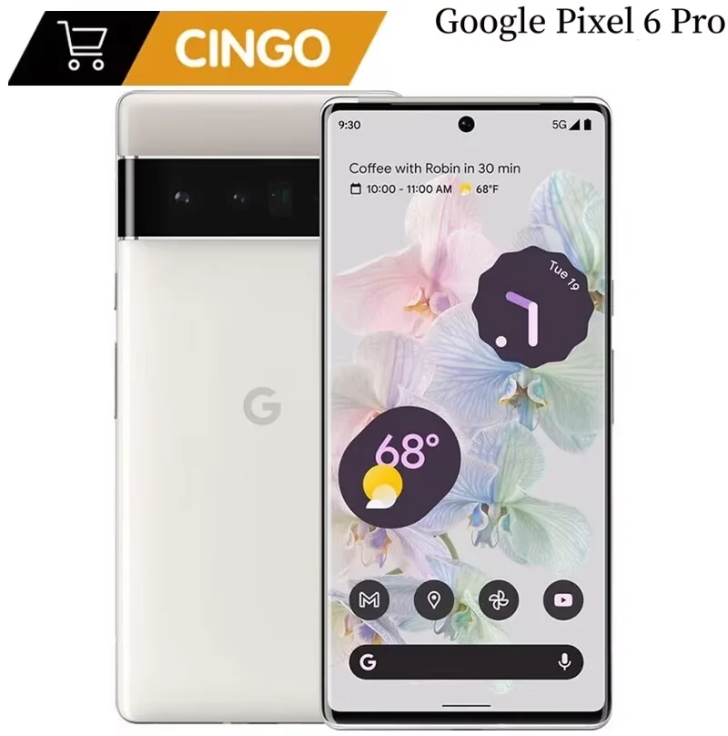 Google Pixel 6 Pro 5G 6.71 « 12GB RAM 128 ROM NFC Google Tensor Original débloqué Android OctaCore téléphone portable 6Pro