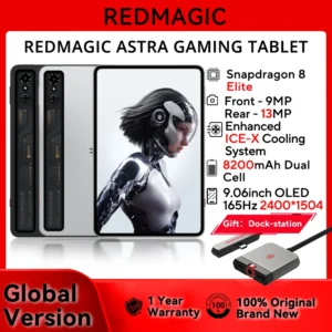 Version mondiale tablette de jeu Redmagic Astra NP05J Snapdragon 8 Elite 9.06 "OLED 165Hz 2400 × 1504 13MP 8200mAh batterie double cellule