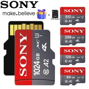 Sony TF carte mémoire 1 to carte Micro SD haute vitesse 512GB 256GB 128GB 64GB A2 U3 V60 SD TF cartes Flash pour ordinateur de téléphone Xiaomi