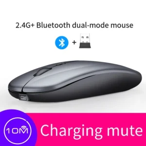 Souris lumineuse sans fil Bluetooth 5.2, chargement USB, 2.4GHz, 1600DPI, Portable, pour jeu, tablette, téléphone, ordinateur