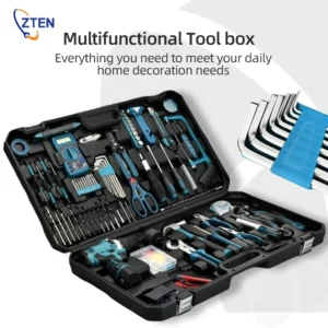 63 pièces ZTEN haute puissance multifonctionnel Lithium électrique perceuse à main matériel ménager outil combinaison perceuse à main boîte à outils
