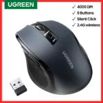 UGREEN-Souris sans Fil Ergonomique, 4000 ug I, Silays euse, 6 lèvent, pour MacPle, Tablette, Ordinateur Portable, 2.4G