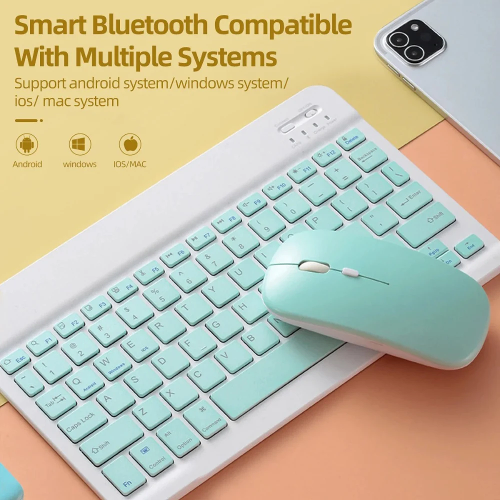 Souris Bluetooth silencieuse Marcaron ordinateur portable souris optique sans fil pour iPad Samsung tablette souris universelle silencieuse – Image 5