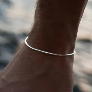 Bracelet carré en acier inoxydable pour hommes et femmes, chaîne en os de serpent, bijoux Hip-Hop, accessoires de fête tendance
