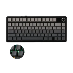 EPOMAKER X AULA F75 MAX Compact 75% ANSI Layout Clavier mécanique sans fil filaire/Bluetooth/2,4 GHz avec écran TFT et bouton