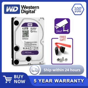 Western Digital WD violet HDD 1 to 2 to 3 to 4 to SATA 6.0 Gb/s 3.5 "disque dur pour système de sécurité enregistreur vidéo DVR NVR CCTV